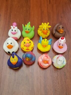 Jeep Life---brand new colorful assorted Rubber Duck Toy Set - Multi Color (12)